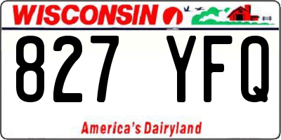 WI license plate 827YFQ