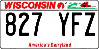 WI license plate 827YFZ