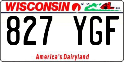 WI license plate 827YGF