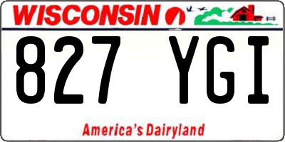 WI license plate 827YGI