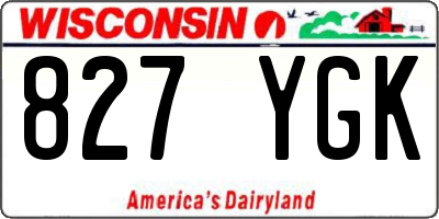 WI license plate 827YGK