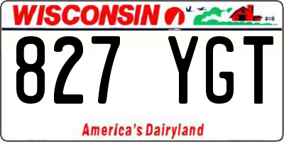 WI license plate 827YGT