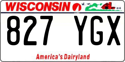 WI license plate 827YGX