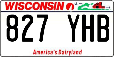 WI license plate 827YHB