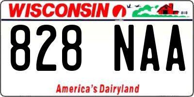 WI license plate 828NAA