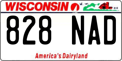 WI license plate 828NAD