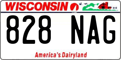 WI license plate 828NAG