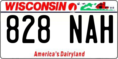 WI license plate 828NAH