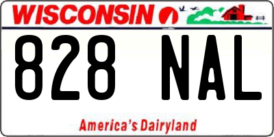 WI license plate 828NAL