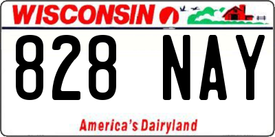 WI license plate 828NAY