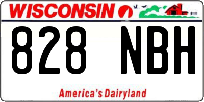 WI license plate 828NBH
