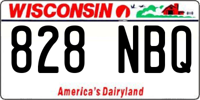 WI license plate 828NBQ