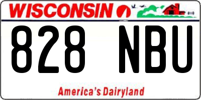 WI license plate 828NBU