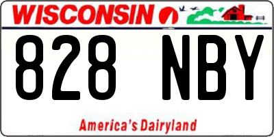 WI license plate 828NBY