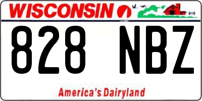 WI license plate 828NBZ