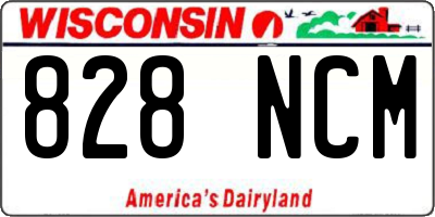 WI license plate 828NCM