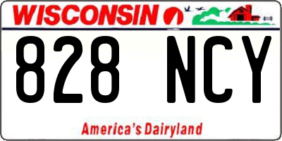 WI license plate 828NCY