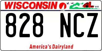 WI license plate 828NCZ