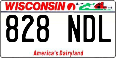 WI license plate 828NDL