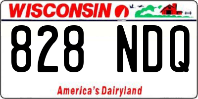 WI license plate 828NDQ