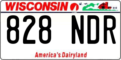 WI license plate 828NDR