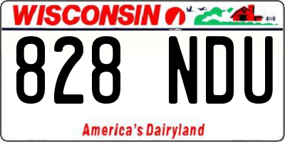 WI license plate 828NDU