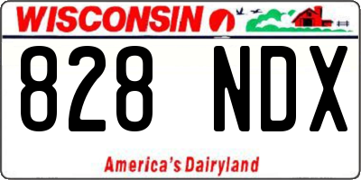 WI license plate 828NDX
