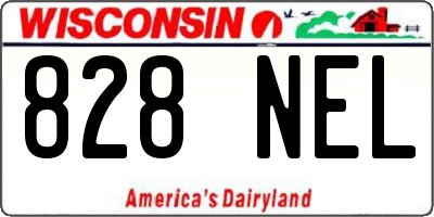 WI license plate 828NEL