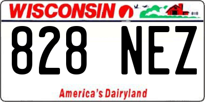 WI license plate 828NEZ