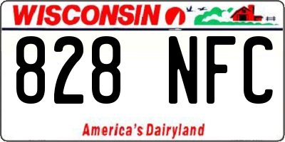 WI license plate 828NFC