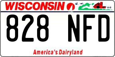 WI license plate 828NFD