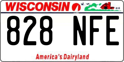 WI license plate 828NFE