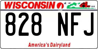 WI license plate 828NFJ