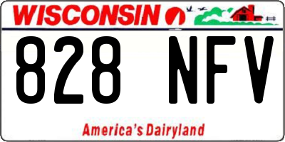 WI license plate 828NFV