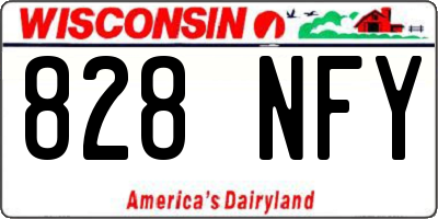 WI license plate 828NFY