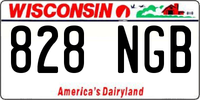 WI license plate 828NGB