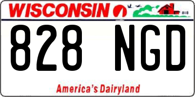 WI license plate 828NGD