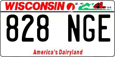 WI license plate 828NGE