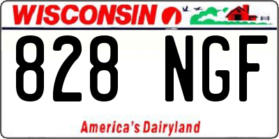 WI license plate 828NGF