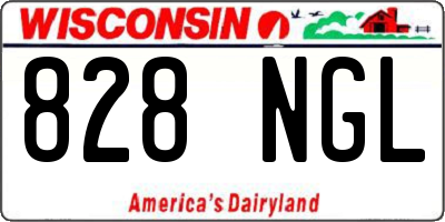 WI license plate 828NGL