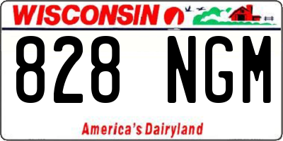WI license plate 828NGM