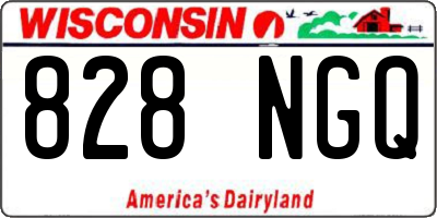 WI license plate 828NGQ