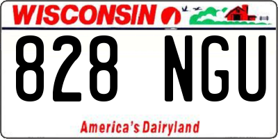 WI license plate 828NGU