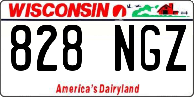 WI license plate 828NGZ