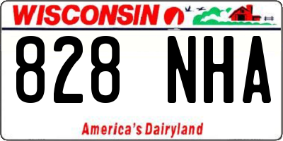 WI license plate 828NHA