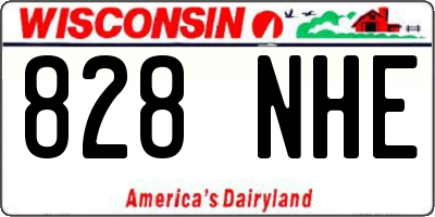 WI license plate 828NHE