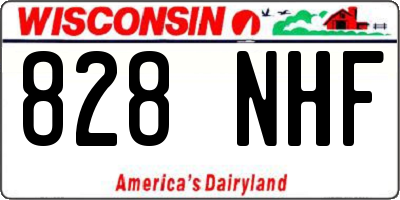 WI license plate 828NHF