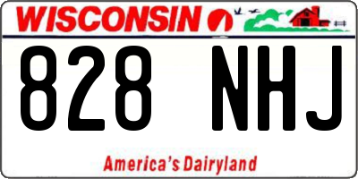 WI license plate 828NHJ