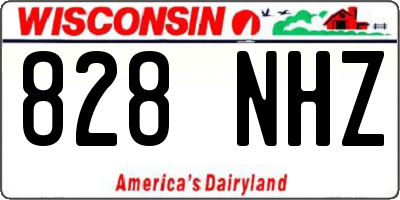 WI license plate 828NHZ