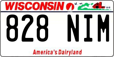 WI license plate 828NIM